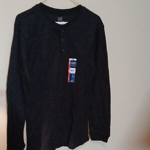 George Charcoal Knit Henley